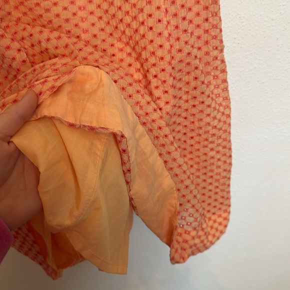 Free People Berry Kiss Mini Dress Size Large NWT in Peach Combo - Picture 9 of 13